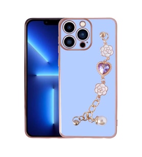 Uyumlu Model Apple iPhone 13 Pro Kılıf El Tutamaçlı Taka Kapak (Mor)