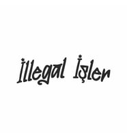 İllegal İşler Araba Sticker siyah 16x5 CM (Siyah)
