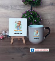 Babalar Günü Hediyesi Dekoratif Taş, Kupa Bardak Kırmızı Hediye Babaya Hediye (Model 9)
