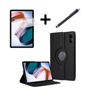 Huawei MatePad Air 11.5 inç Kılıf Dönen Tablet Kilifi Ekran Koruyucu+Kalem (Siyah)