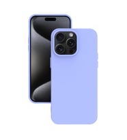 iPhone 15 Pro Kılıf Kamera Korumalı Silikon Rubber Arka Kapak (Lila)