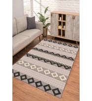 Dijital Kaymaz Taban Yıkanabilir Renkli Salon Halısı Mutfak Halısı Yolluk ND-SD-746 (Krem)
