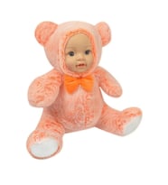 Halley Sevimli Gerçek Bebek Yüzlü Ayıcık 30CM (Turuncu)