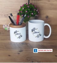 İsme Özel Doğum Günü Hediyesi Kalemlik, Kupa Bardak T Kişiye Özel Hediye (Model 4)