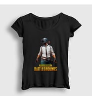Presmono Kadın Sarı Cover Pubg T-Shirt 30269tt (Siyah)