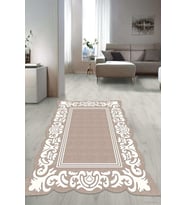 Dijital Baskılı Kaymaz Taban Yıkanabilir Lazer Kesim Salon Halısı Yolluk NLZR-HT-1230 (Çok Renkli)