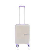 Mçs Polipropilen Valiz V374 55 CM (Beyaz-Lila)
