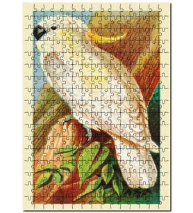 Cakapuzzle Sarı Tepeli Kakadu Kuş Görseli Puzzle Yapboz MDF (Ahşap) (255 Parça)
