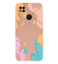 PrintiFy Xiaomi Redmi 10a Uyumlu Lansman Kılıf Karışık Renkler Tasarımlı İçi Kadife Kapak (Pudra)