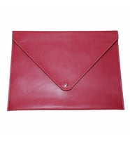Çıtçıtlı Deri Zarf Dosya A4 Rainbow Vegan Portföy 200 Yaprak Kapasiteli 25,5x33,5 cm (Kırmızı)