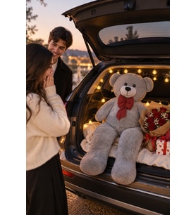 Pandamkee 140 Cm Sevgiliye Özel Hediyelik Ayı (Gri)