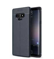 Microsonic Samsung Galaxy Note 9 Kılıf Deri Dokulu Silikon (Lacivert)