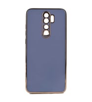 Xiaomi Redmi Note 8 Pro Kılıf Kenarları Gold Kamera Korumalı Renkli Pastel Silikon Açık Yeşil BARK (Açık Mavi)