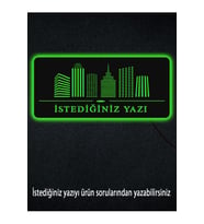 Mony Tasarım Kişiye Özel Emlak Gayrimenkul Led Işıklı Tablo (Yeşil)