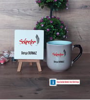 Sekretere Hediye Dekoratif Taş, Kupa Bardak Kırmızı Hediye (Model 9)