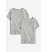 Kadın V Yaka Regular Tshirt SPR24TSK45-2 (Grimelanj)