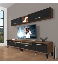 Decoraktiv Eko 5200 Slm Silver Tv Ünitesi Tv Sehpası (Siyah - Ceviz)