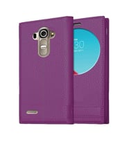 LG G4 Uyumlu Pencereli Kapaklı Magnum Kılıf (Mor)