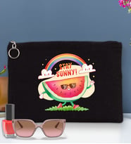 BK Gİft Yaz Temalı-7 Astarlı Portföy Çanta 30x21cm(12 Renk Seçeneği), Baskılı El Çantası, Organizer Çanta (Siyah)