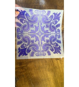 ÜTÜ İLE YAPIŞAN ETNİK DE4SEN TİŞÖRT GİYİM KUMAŞ ARMA TRANSFER BASKI 19X19 CM (Mor)