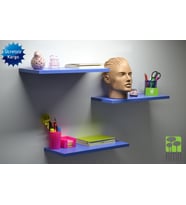 DUVAR RAF SETİ (50CM ÜÇLÜ ) (Mavi)