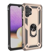 Galaxy A13 4G Kılıf Zore Vega Yüzüklü Standlı Zırh Kılıf (Gold)