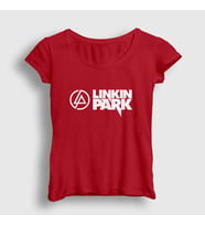 Presmono Kadın Sarı Logo V2 Linkin Park T-Shirt 98241tt (Kırmızı)