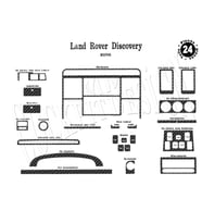 Meriç® Land Rover Discovery Ön Torpido Kaplama Maun 24 Parça 1998-2004 (Karbon)