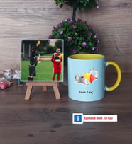 Hakem Fotoğraflı Dekoratif Taş, Kupa Bardak Beyaz Hediye (Model 7)