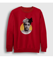 Presmono Unisex Beyaz Sun XXXTentacion Sweatshirt 49026tt (Kırmızı)