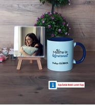 Matematik Öğretmeni Fotoğraflı Dekoratif Taş, Kupa Bardak Beyaz Hediye Matematik Öğretmenine Hediye (Model 3)