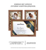 3 Adet 21x30 Çerçeve - Mdf Çerçeve - Fotoğraf Çerçevesi - A4 Sertifika Çerçevesi (Kahverengi)