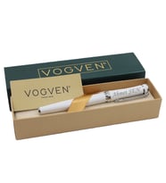 Vogven Marka İsme Özel Metal Roller Kalem - Renk Seçenekli (Beyaz)