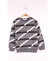 Toontoy Erkek Çocuk Toontoy Şeritli Sweatshirt (Antrasit Melanj)