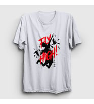 Presmono Unisex Sarı Fly High Voleybol Anime Haikyu T-Shirt 237359tt (Beyaz)