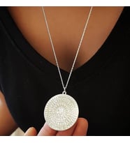 Esma-Ül Hüsna Allah'In 99 Ismi Yazılı Gümüş Kolye Özel Gün Hediyesi (Gold)