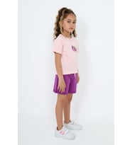 Toontoy Kız Çocuk Fresh Görsel Baskılı Şortlu Takım (Pudra)