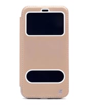 iPhone X/XS Kılıf Zore Dolce Kapaklı Kılıf (Gold)
