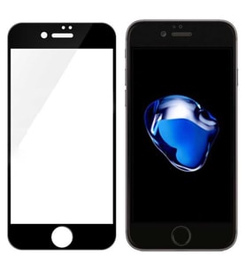 Uyumlu Model Apple iPhone 8 Plus Esnek 3D Seramik Ekran Koruyucu (Siyah)