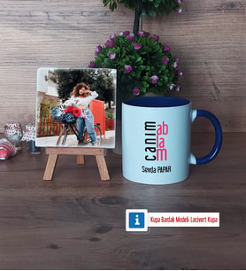 Ablaya Hediye Fotoğraflı Dekoratif Taş, Kupa Bardak Beyaz Hediye (Model 3)