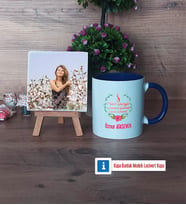 8 Mart Dünya Kadınlar Günü Hediyesi Fotoğraflı Dekoratif Taş, Kupa Bardak Beyaz Hediye (Model 3)