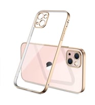 Apple iPhone 13 Kılıf Zore Gbox Renkli Kenar Kılıf (Gold)