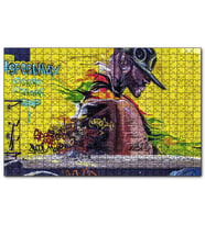 Cakapuzzle Duvar Boyama Şapkalı Siyahi  Puzzle Yapboz MDF (Ahşap) (1000 Parça)