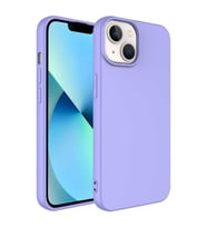 Apple iPhone 14 Plus Kılıf Kamera Çevresi Korumalı iÇi Süet Dokulu Lansman Tipi Silikon (Lila)