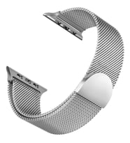 Microsonic Apple Watch Series 10 42mm Kordon Luxe Metal Twist Iridescent (Gümüş)