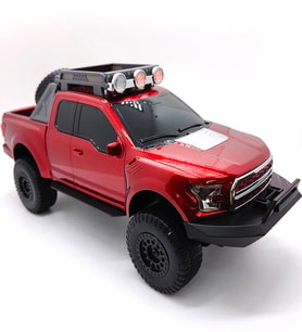 USB/TF/AUX  FM Radyo Destekli Bluetooth Hoparlör Arazi Aracı 4x4 Jeep ( Ford Raptor ) (Kırmızı)