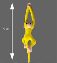 Elleri Yapışan Uyku Ve Oyun Arkadaşı 70 Cm Peluş Maymun Oyuncak - Hediyelik - Aksesuar Ve Süs - Oyun Ve Uyku Arkadaşı (Sarı)