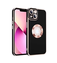 Apple iPhone 13 Kılıf Zore Kongo Renkli Şık Tasarım Kılıf (Siyah)