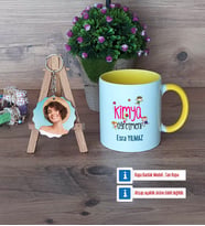 Kimya Öğretmeni Kupa Bardak Beyaz ve Fotoğraflı Ahşap Anahtarlık Hediye (Model 7)