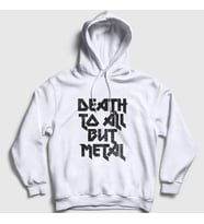 Presmono Unisex Beyaz Death To All But Metal Steel Panther Kapüşonlu Sweatshirt 378210tt (Beyaz)